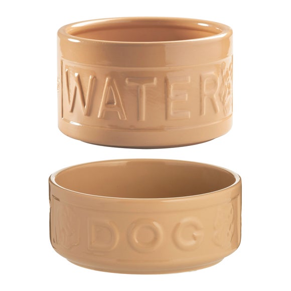 Mason Cash Set of 2 Food and Water Dog Bowls