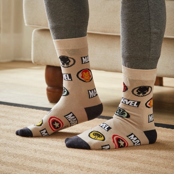 Click to view product details and reviews for Pack Of 2 Mens Marvel Cotton Socks.