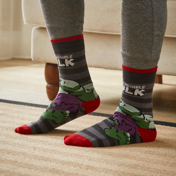 Click to view product details and reviews for Mens Marvel Mens Hulk Cotton Socks.