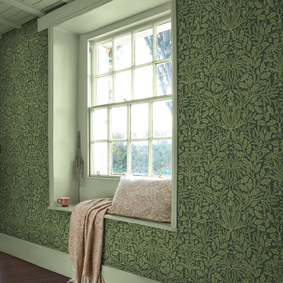 View William Morris At Home Acorn Garden Green Wallpaper View William Morris At Home Acorn Garden Green Wallpaper