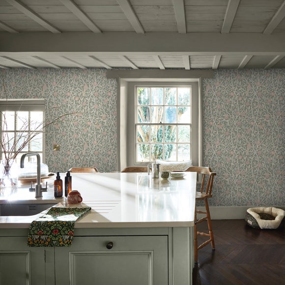 View William Morris At Home Bird Pomegranate Rose Garden Wallpaper View William Morris At Home Bird Pomegranate Rose Garden Wallpaper