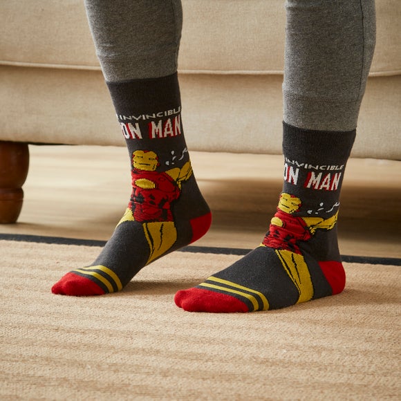 Click to view product details and reviews for Mens Marvel Iron Man Cotton Socks.