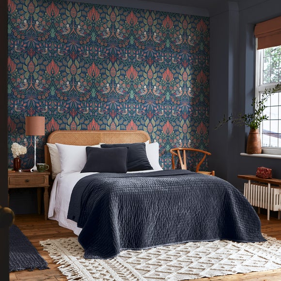 William Morris At Home Dove Rose Midsummer Wallpaper