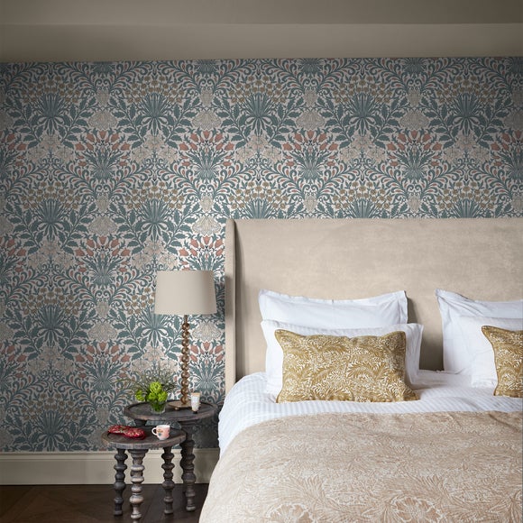 William Morris at Home Garden Dusty Blue Wallpaper