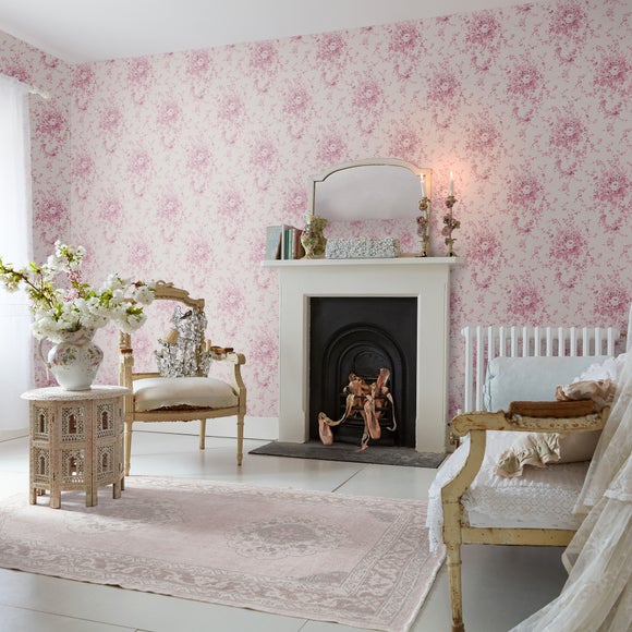 Shabby Chic by Rachel Ashwell Garden Floral Tonal Wallpaper
