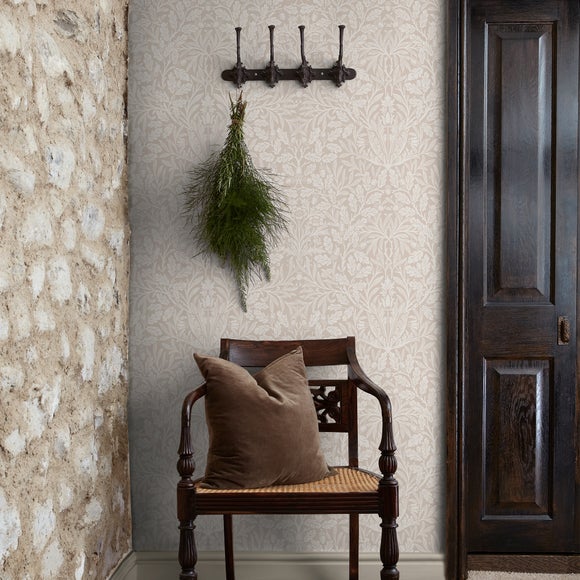 William Morris at Home Acorn Hessian Wallpaper