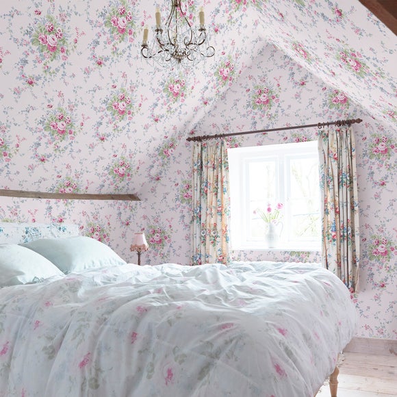 Shabby Chic by Rachel Ashwell Garden Floral Tonal Wallpaper