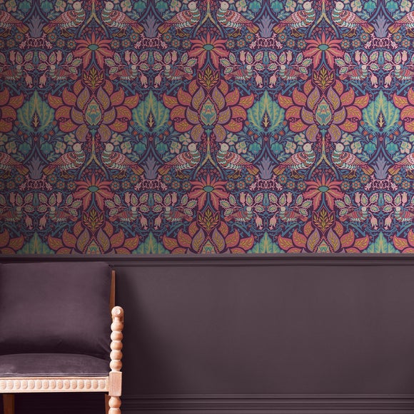 William Morris At Home Dove Rose Carnival Wallpaper