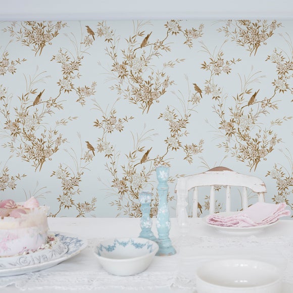 Shabby Chic by Rachel Ashwell Bird Chinoiserie Wallpaper