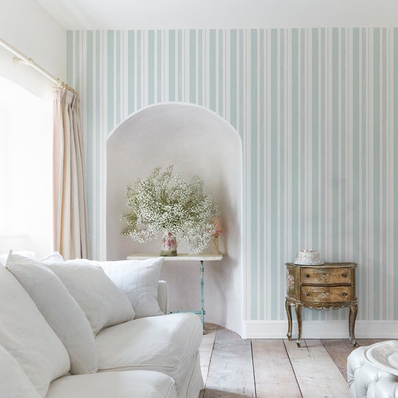 Shabby Chic by Rachel Ashwell Watercolour Stripe Wallpaper