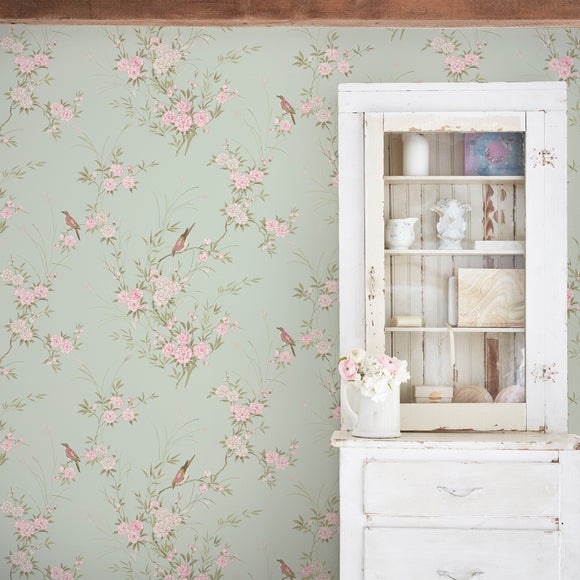 Shabby Chic by Rachel Ashwell® Bird Chinoiserie Wallpaper