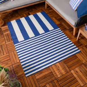 Furn. Deck Stripe Indoor Outdoor Rug