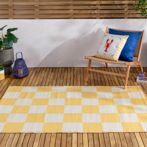 Furn. Checkerboard Indoor Outdoor Rug