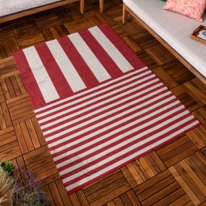 Furn. Deck Stripe Indoor Outdoor Rug