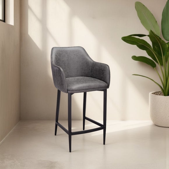 Indus Valley Logan Bar Stool Faux Leather