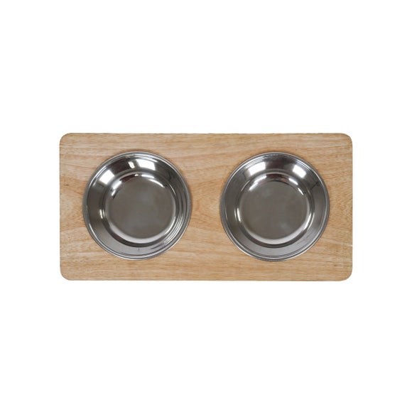 Rosewood Double Diner Pet Bowls