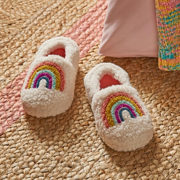 Kids Rainbow Slippers