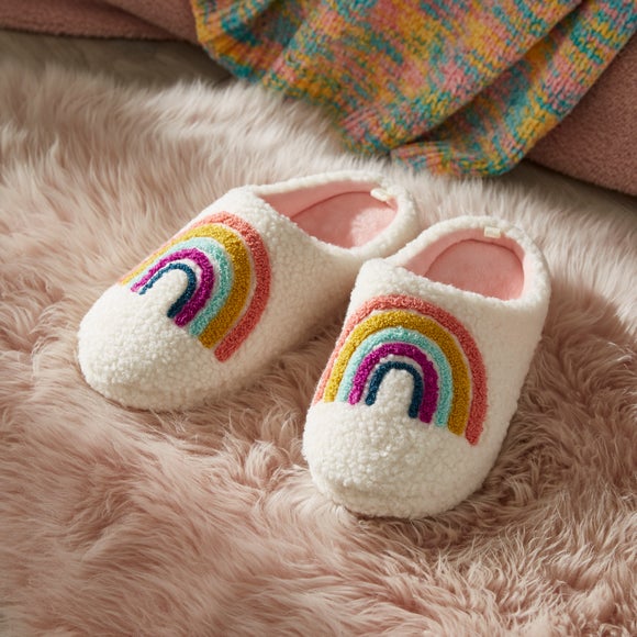 Ladies Rainbow Slippers