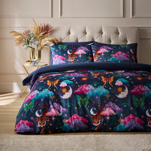 Click to view product details and reviews for Mystic Mirror Printed Velour Duvet Cover Pillowcase Set.