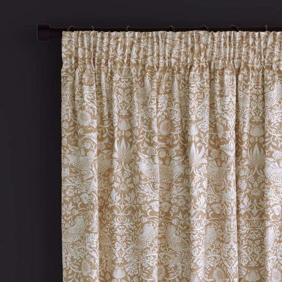 William Morris At Home Strawberry Thief Pencil Pleat Curtains
