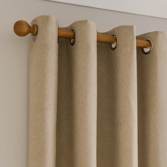 Luna Brushed Blackout Eyelet Door Curtain