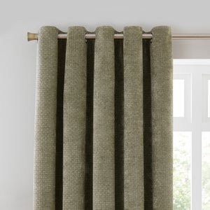 Alayna Chenille Eyelet Curtains -blackout Thermal Available-
