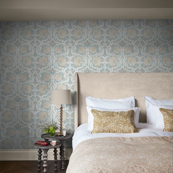 View William Morris At Home Pimpernel Ocean Wallpaper View William Morris At Home Pimpernel Ocean Wallpaper