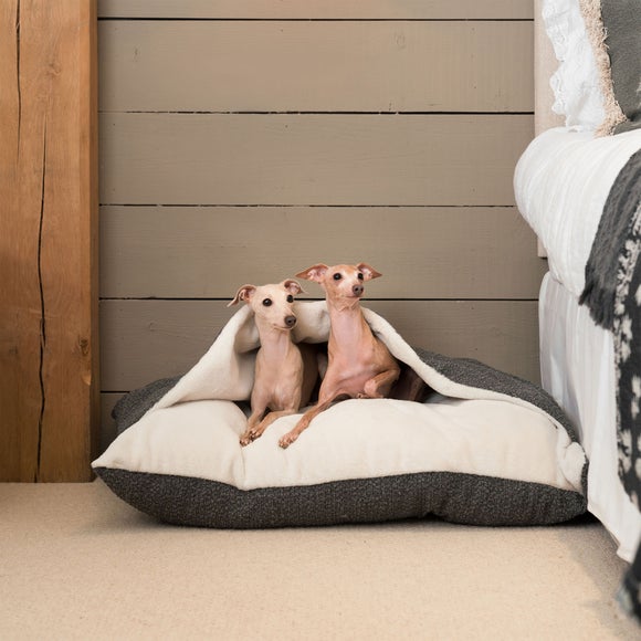 Lords and Labradors Boucle Sleepy Burrow Dog Bed