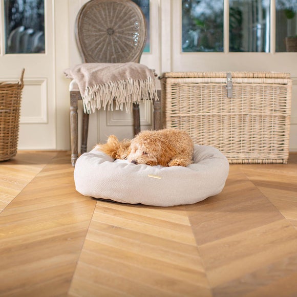 Click to view product details and reviews for Lords And Labradors Herringbone Donut Dog Bed.