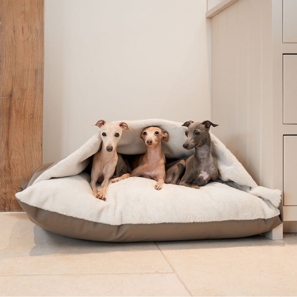 Lords and Labradors Rhino Leather Sleepy Burrow Dog Bed