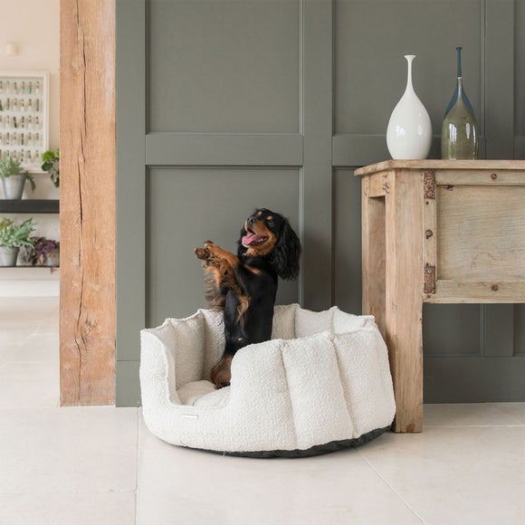 Lords and Labradors Boucle High Wall Dog Bed