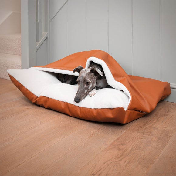 Lords and Labradors Rhino Leather Sleepy Burrow Dog Bed