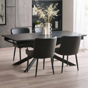 Osaka 4-6 Seater Extendable Dining Table- Marble Effect