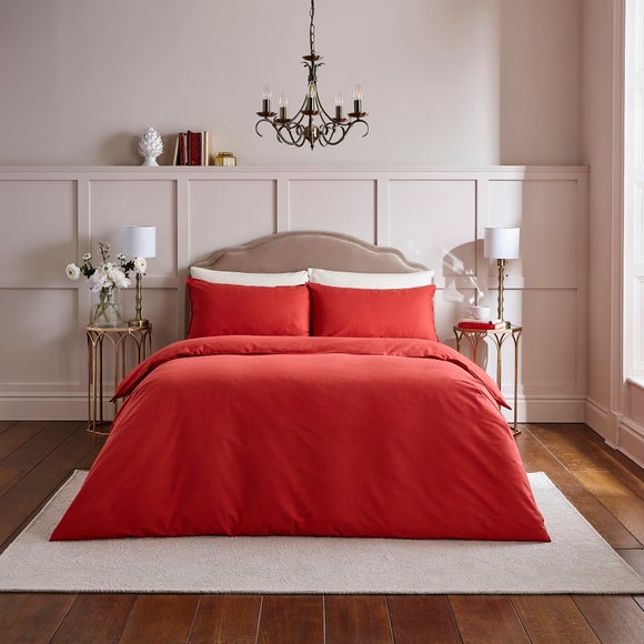 Dorma Luxuriously Soft 100% Brushed Cotton Duvet Cover & Pillowcase Set