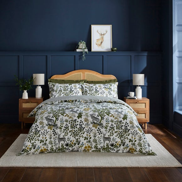 Dorma Winter Stag 100% Brushed Cotton Duvet Cover & Pillowcase Set