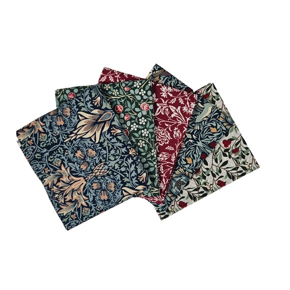 William Morris Pack fo 5 Winter Garden Fat Quarters
