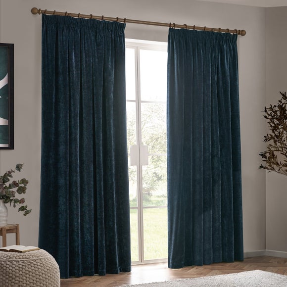 Photos - Curtains & Drapes Riviera Yard Heavy Chenille Pencil Pleat Curtains 