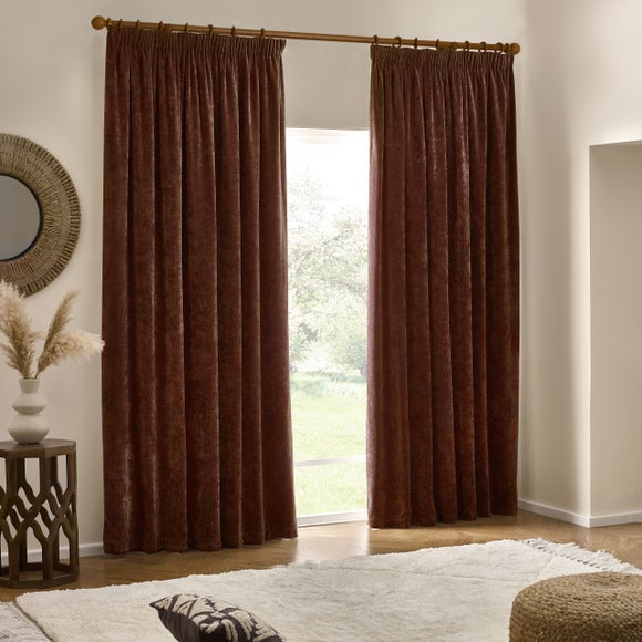 Photos - Curtains & Drapes Riviera Yard Heavy Chenille Pencil Pleat Curtains 