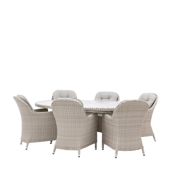 Cedar Sage Nola 6 Seater Oval Outdoor Dining Set