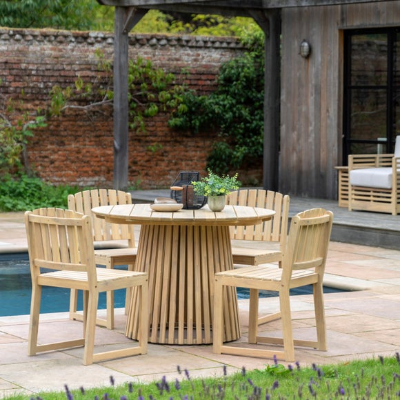 Cedar Sage Cento 4 Seater Round Outdoor Dining Table
