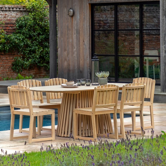 Cedar Sage Cento 6 Seater Oval Outdoor Dining Table