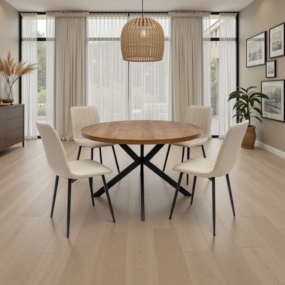 View Panama Round 4 Seater Large Dining Table View Panama Round 4 Seater Large Dining Table