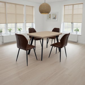 Dalton Rectangular 4 Seater Dining Table- Brown