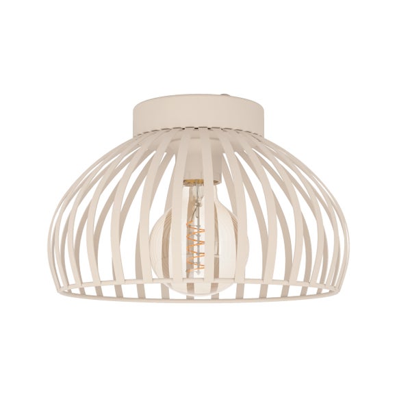 Eglo Mogano Scandi Caged Semi Flush Ceiling Light