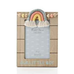 Petit Cheri Little Boy Macrame Rainbow Photo Frame