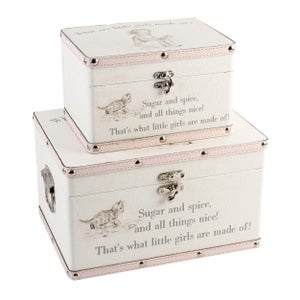 Petit Cheri Set Of 2 Little Girls Luggage Boxes