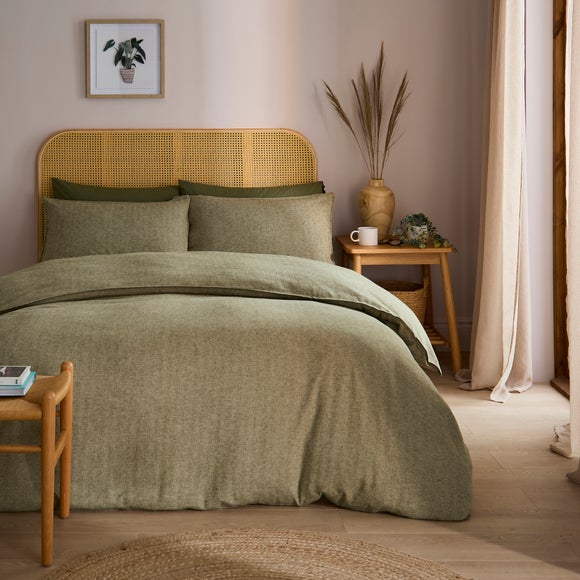 Click to view product details and reviews for Herringbone 100 Organic Brushed Cotton Duvet Cover Pillowcase Set.