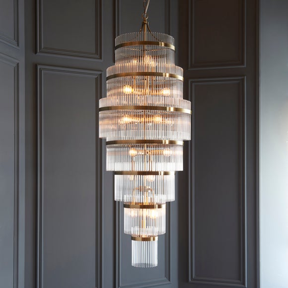 Click to view product details and reviews for Vogue Langdon Grand Art Deco 21 Light Adjustable Chandelier.