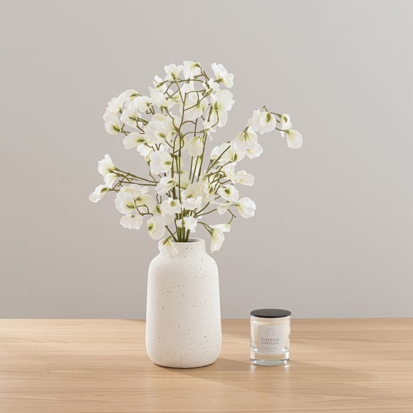 Click to view product details and reviews for Artificial Sweetpea Bouquet In Vase Tuberose Freesia Candle Gift Set. Click to view product details and reviews for Artificial Sweetpea Bouquet In Vase Tuberose Freesia Candle Gift Set.