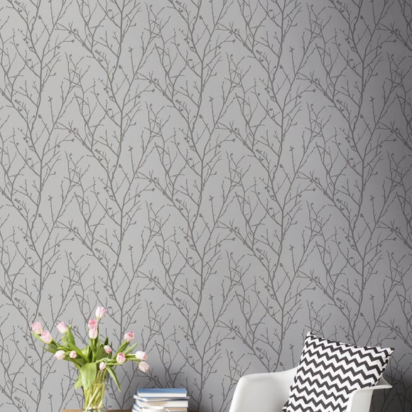 Boutique Water Silk Sprig Wallpaper
